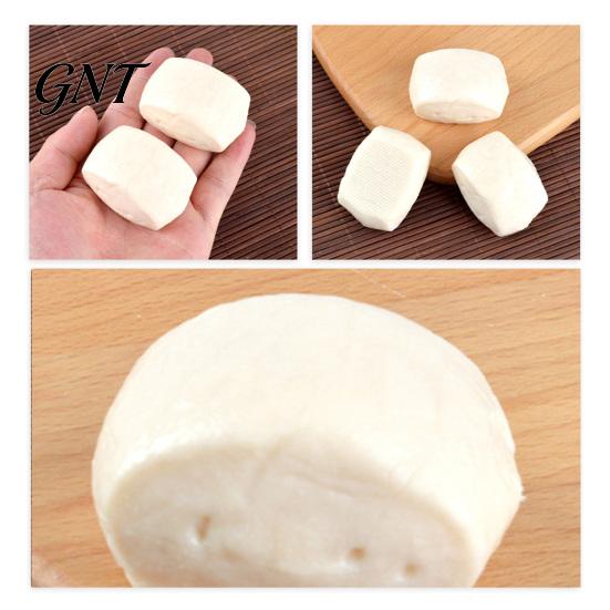 Creative Simulation Bun Decor Steamed Keychain, Realistic White Fake Food Model, Mini Bag Charm Pendant, Novelty Photography Prop Shaped Pendant