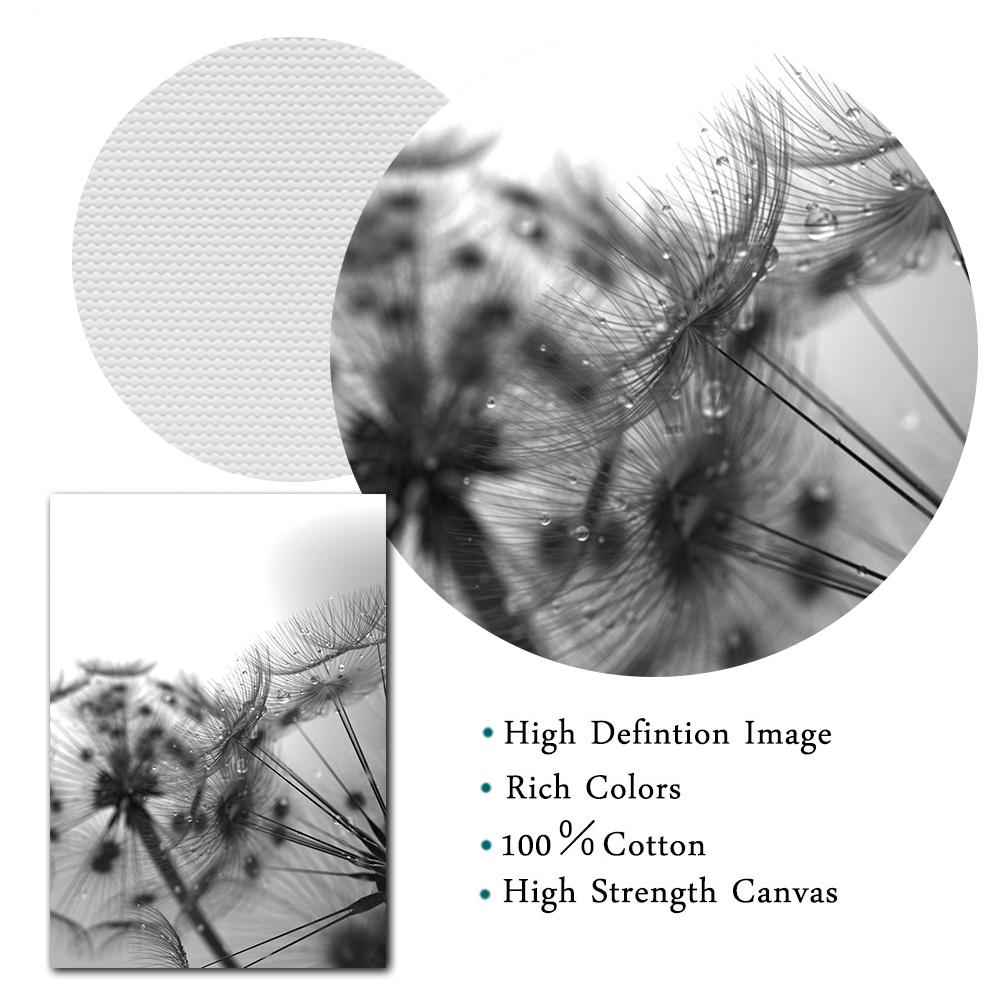 Серо-голубое растение Одуванчик Суккулент Картина на холсте Скандинавский пейзаж Фотография Постер Современный домашний декор Гостиная Спальня