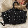 U-Shaped Handle Polka Dot Umbrella 8-Rib Manual Sun Umbrella Travel Rain Umbrella  Outdoor