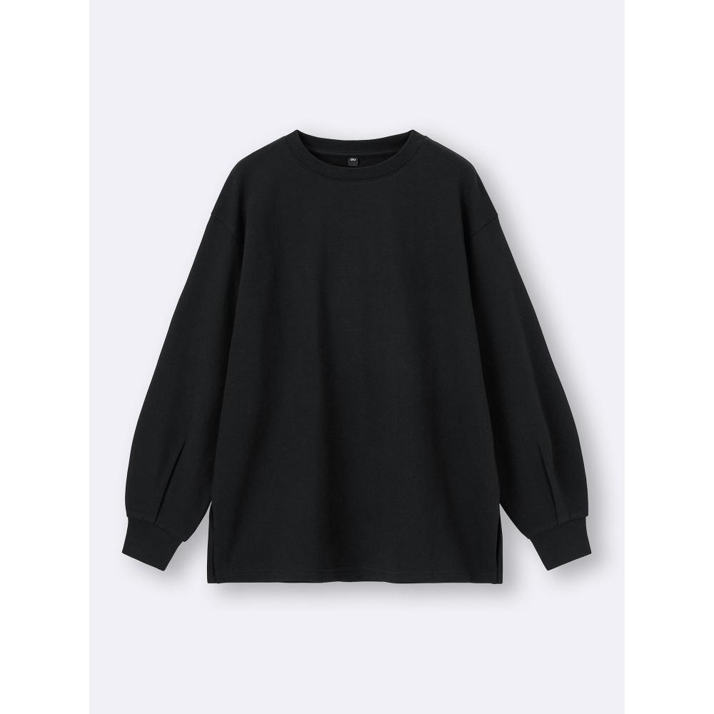 GU by Uniqlo Футболка свободного кроя с длинным рукавом LighT Sweat 