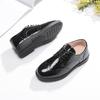 Fashion Kids Shoes For Boys Genuine Leather Shoes For Kids Wedding School Show Dress Flats Light Classic Black Children Loafer Moccasins