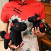 Black Horse Plush Toy Zodiac Year of The Horse Mascot Lucky Ornament Soft Stuffed Animal Doll Home Decor Car Decoration