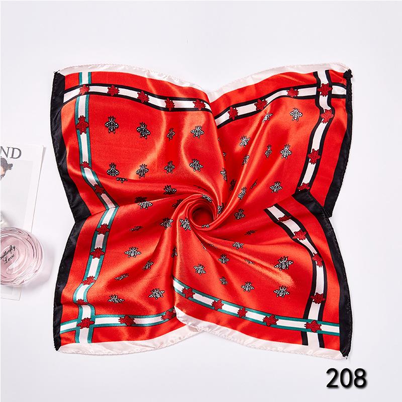 50cm Small Square Scarf Butterfly Floral Small Neck Scarf Bag Accessories Square Scarf