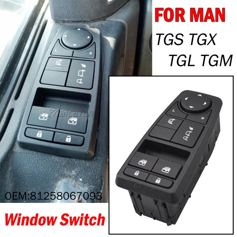 Главный переключатель стеклоподъемников и зеркал для грузовиков MAN TGL TGM TGS TGX 81258067107 81258067092