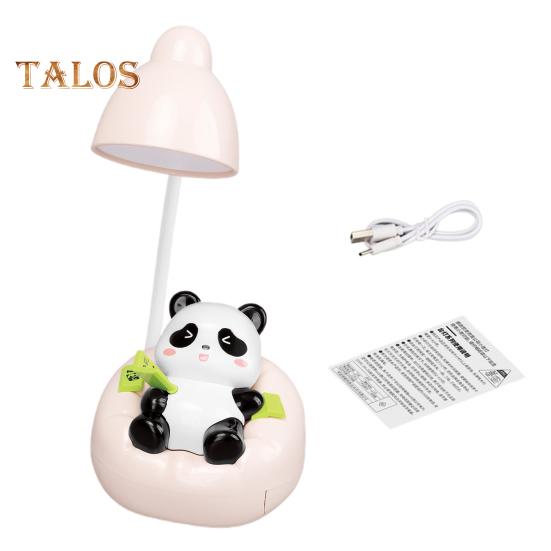 Светодиодная настольная лампа Panda Night Light с ящиком для чтения, регулируемая яркость, перезаряжаемая настольная лампа Panda для детской комнаты, спальни