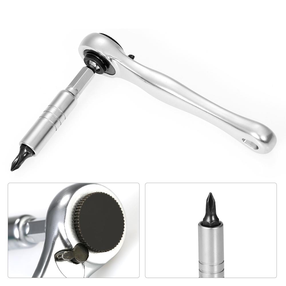 PENGGONG, 12 шт., мини-ключ с храповым механизмом, набор бит с трещоткой, четверть с приводом 1/4 дюйма