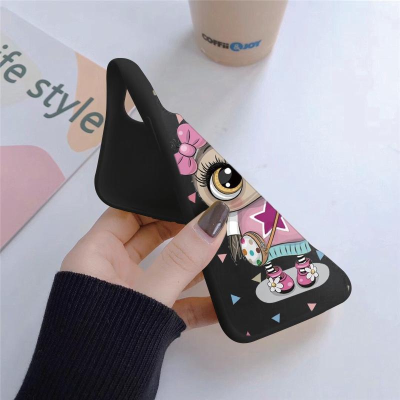 Мягкий силиконовый чехол с рисунком совы для Samsung A55 M35 S24 Xiaomi Redmi Note 13 Pro iPhone Huawei Honor Realme Camera Защитный противоударный чехол