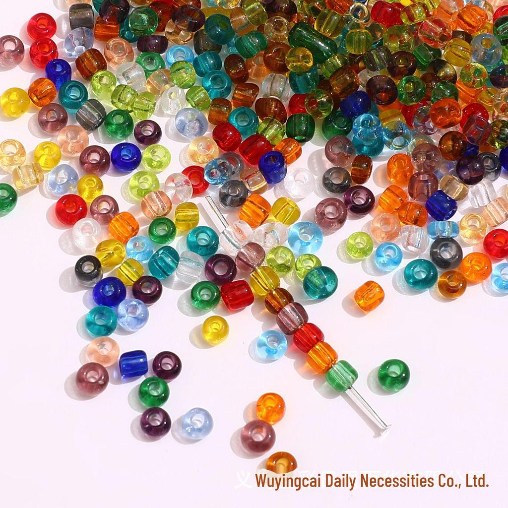 Multicolor Transparent Glass Beads 2/3/4mm for DIY Jewelry Making - Bracelet & Necklace Craft Supplies