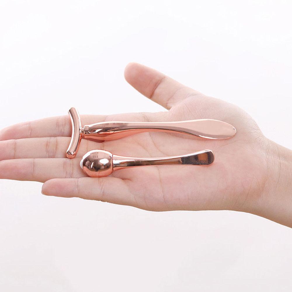 T-shape Facials Massage Stick Eye Cream Spoon Face Lifting Eye Massage Roller Face Cream Applicator
