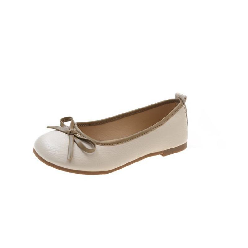 Fashion PU Leather Bow Ballet Flats Single Shoe Women's Candy Colored Bow Flats Soft Comfortable Women's Ballet Flats Loafers