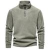 Men's Autumn and Winter New Item Standing Collar Half Zipper Long Sleeved Sweatshirt Standing Collar Cross-border Trend Versatile Men's Fleece Top