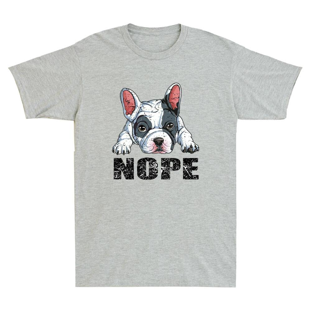 Nope French Bulldog Shirt Funny French Bulldog Lover Gift Vintage Men's T-Shirt