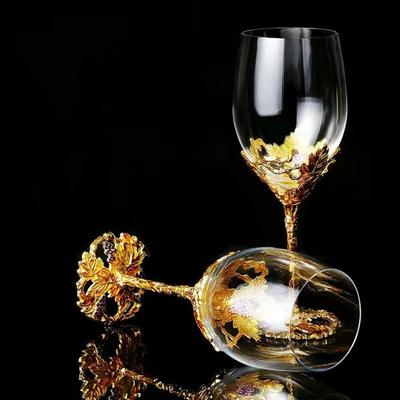 Хрустальный бокал, бокалы, золотой виноград, эмалированный бокал, бокал для красного вина, бокал для шампанского, бокал для виски, чашки, винтажные