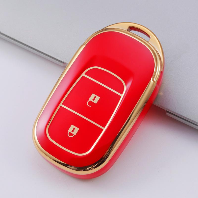 2022 Gold Edge Key Cover for Eleventh Gen Honda Civic Remote – Full Coverage Protective Shell