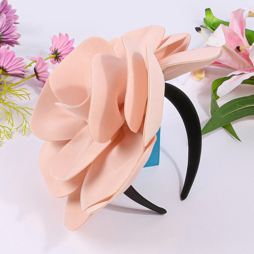 Exquisite Large Rose Flower Headband Elegant Oversized Flower Headpiece  Stage Performance