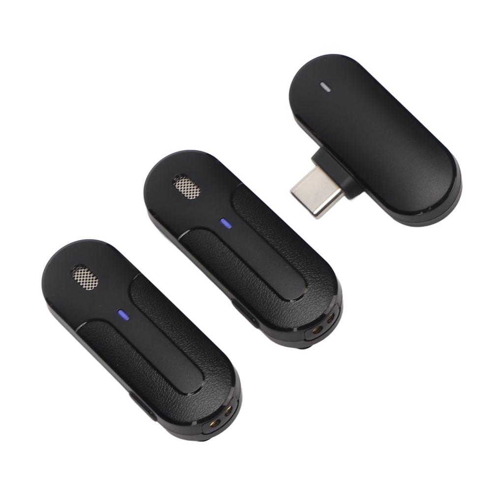 2.4G беспроводной петличный микрофон с шумоподавлением 1 из 2 Type C мини беспроводной петличный микрофон с клипсой