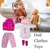 Pop Clothes Set For 18Inch American&43Cm NewBorn Baby Reborn Doll Clothes Accessories Our Generation Girl's Toys New Year Gifts