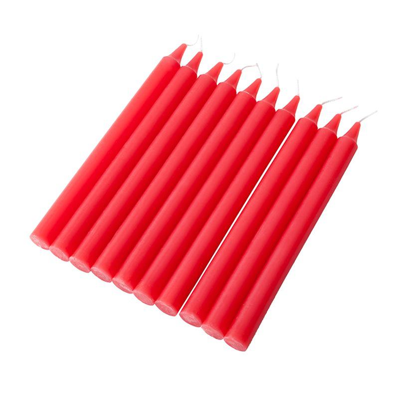 Красные и белые длинные свечи для ежедневного использования или романтического свадебного освещения, малодымящие, идеально подходят для домашнего освещения и экстренных случаев