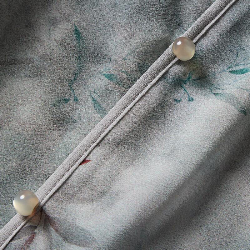 Pa Si Te Summer Chinese Style A-Line Chiffon Dress