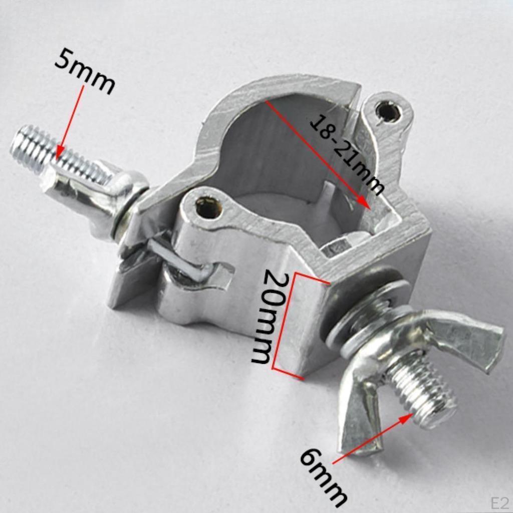 Stage Light Clamp Aluminum 15kg Capacity Hanging Hook for 18-21mm Tube/Pipe Bar
