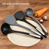 Набор силиконовых лопаток и половников с высокой термостойкостью - Антипригарный, с удлиненной ручкой для кухонной готовки