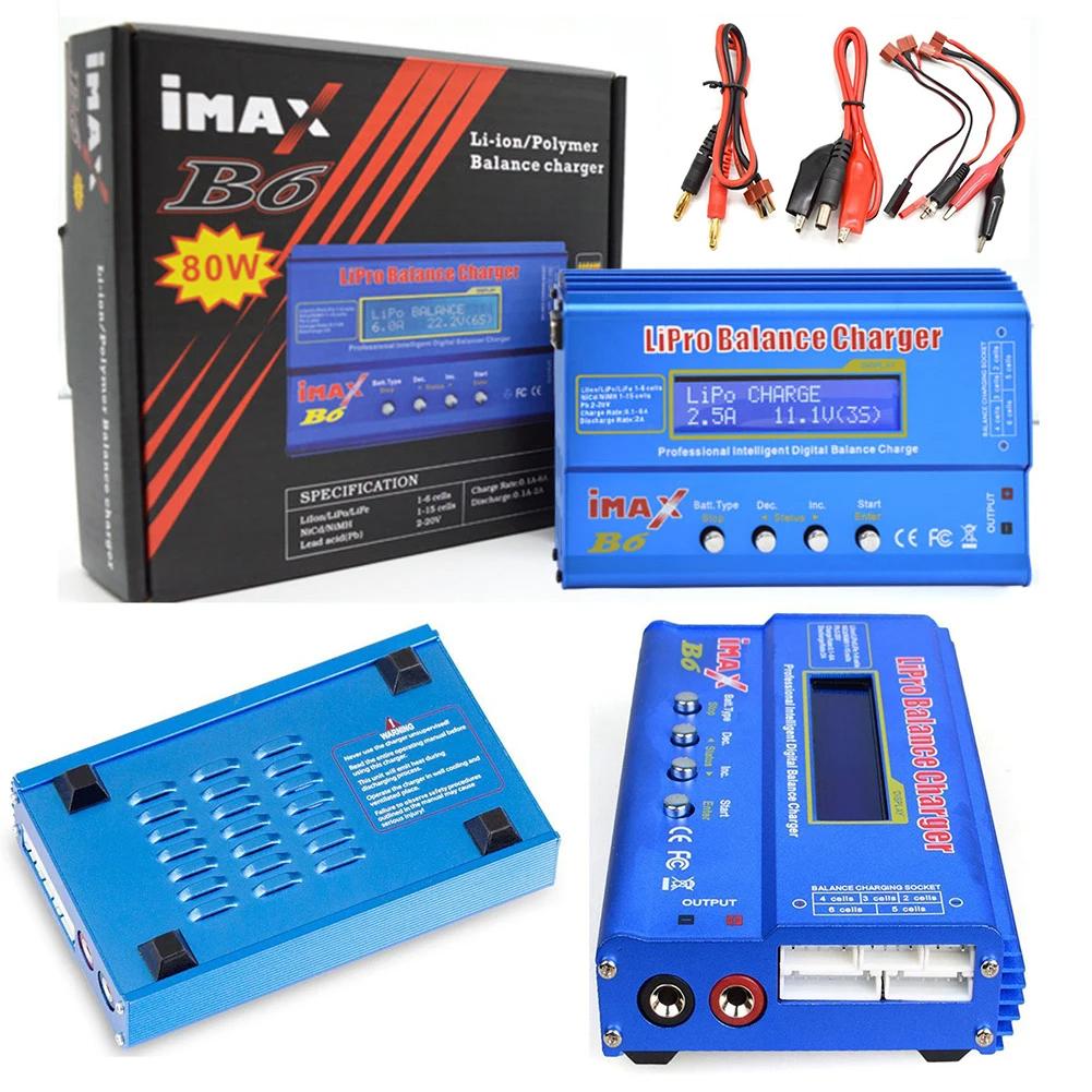 Зарядное устройство для аккумуляторов IMAX B6 80W 6A Lipo NiMh Li-ion Ni-Cd Цифровое RC Балансировочное зарядное устройство для аккумуляторов Зарядное устройство Lipo Разрядник Для RC Самолетов