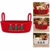 Christmas Tree Embroidered Cotton Rope Storage Basket with Handles, Basket and for Baby Toys and Home Clutter