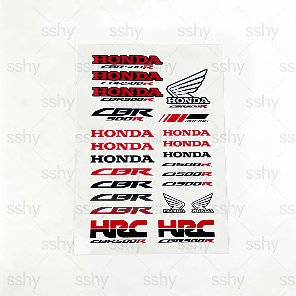 WYEY7 FOR HONDA CBR500R Waterproof Reflective Motorbike Stickers Easy Peel Removable Decals for Motorcycle Car