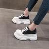 Fashion Platform Sneakers Thick Soled Inner Height Increase Shoes Women's Fashion 2025 Spring New Platform Soled Sports Casual Shoes