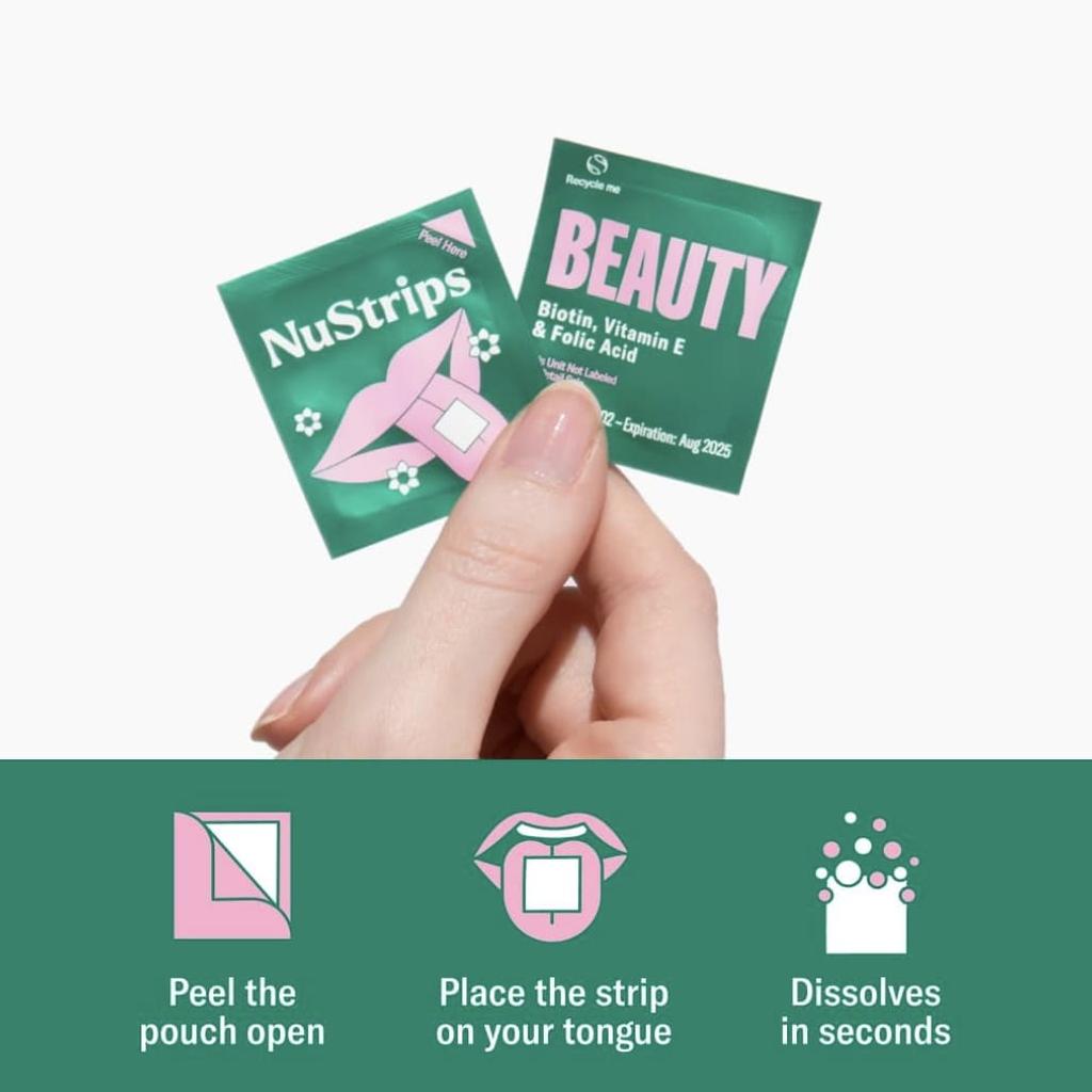 NuStrips, Beauty In A Strips™, Sweet Strawberry, 30 Strips