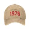 Custom Cotton Original Born In 1976 Quality Certified Birthday Gifts Baseball Cap for Men Women Adjustable Unisex Dad Hat Summer