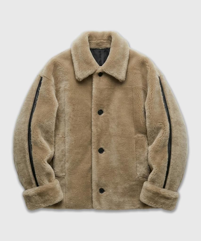 Lmood Bless Shearling Fur Jacket Beige