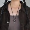 Odds&ends Black Heart String Necklace (charcoal, Deep Brown)