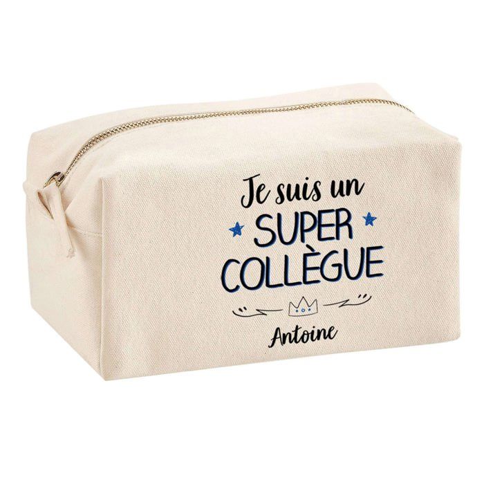 Trousse multifonction Antoine Super Collègue Cadeau Anniversaire Noël Idée Personnalisé | Trousse Scolaire Fournitures Bureau