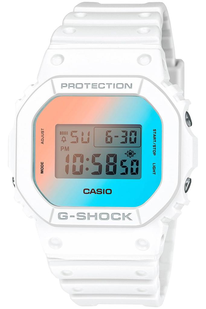 Мужские часы Casio G-Shock серии BEACH TIME LAPSE DW-5600TL-7JF / -5600TLS-8JF, серый скелетон / белый (Официальный японский продукт)