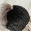 Real Fur Hat Women Knitted Mink Fur Diamond Fox Fur Tail Hat Female Girls Stylish Winter Warm Outdoor Beanie Penguin Hat