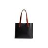 Coach Cosmic 34 Cartoon Robot Pattern Print Pebble Texture Magnetic Snap Canvas With Leather Tote Bag Shopping Bag Shoulder Handbag Large CN602-BLC