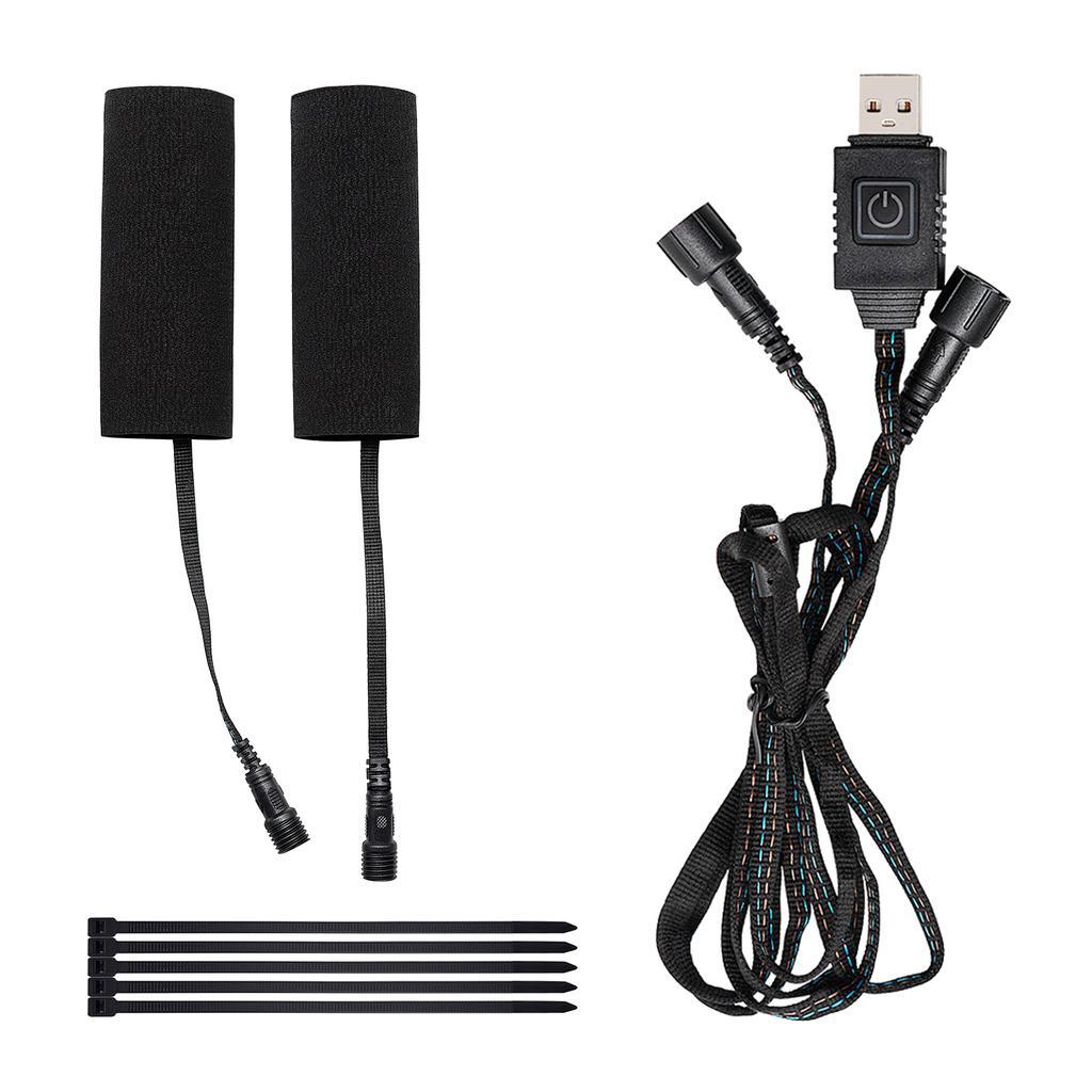 Extractme Motorcycle Heated Handgrips 5V USB 6 Gear Warmer Electric Heated Grip Cover Anti Vibration Anti Slip Fast Heating Kits