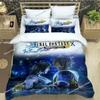 Игровые Постельное Белье с Принтом FINAL FANTASY Изысканный Набор Постельных Принадлежностей Пододеяльник Комплект Покрывал Постельное Белье Роскошный Подарок на День Рождения0