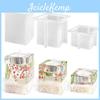 Form Harz Kristall Epoxid DIY 3D Rechtecke Ornamente Kerzenhalter Kerzenständer Spiegel Silikonformen Aromatherapie Formherstellung