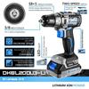 Perceuse-visseuse sans balais - DEKO - 20V - Mandrin sans clé - Couple 371 in-lbs - Vitesse variable 2