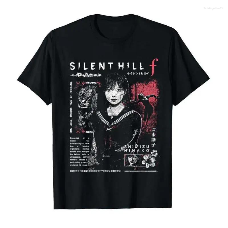 Silent Hill F Игра ужасов Футболка с графическим принтом Любитель игр Унисекс Футболка Игра психологического ужаса Футболка Мужская Женская Хлопковые топы