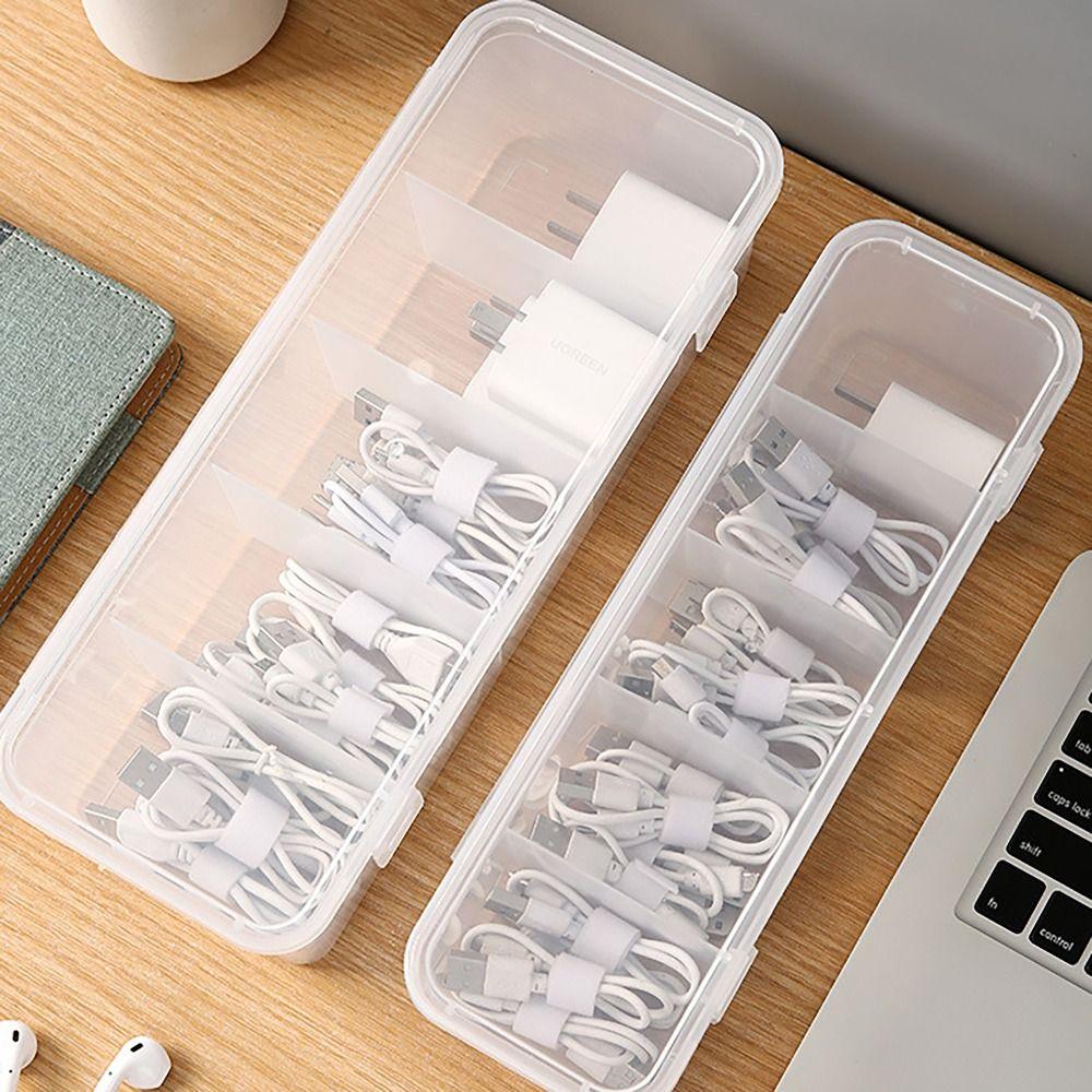 Case Classification Data Cable Organizer Transparent Desktop Organizer  for Office Home