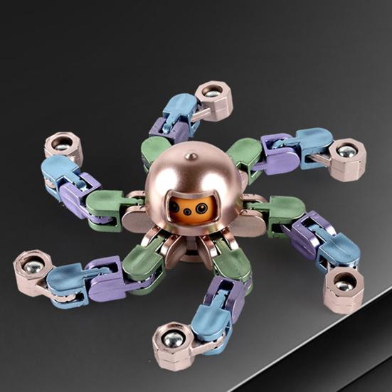Transformable Fidget Spinner Portable Stress Relief Deformation Mechanical Arm Fingertip Gyro Chain Robot Spinner Sensory Toy