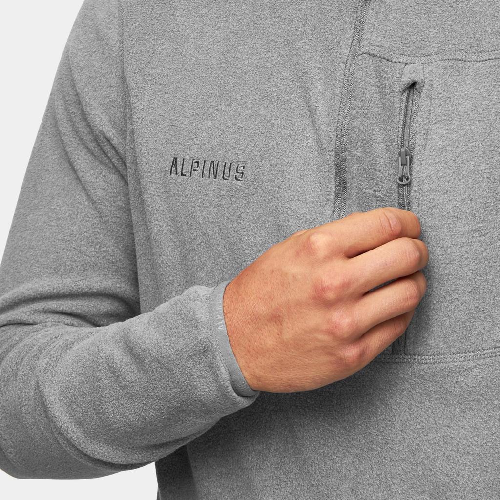 Alpinus Kerkis 100 Men' Fleece Sweatshirt 1/3 Zipper Gray Tactical Mk18894 Size 2Xl