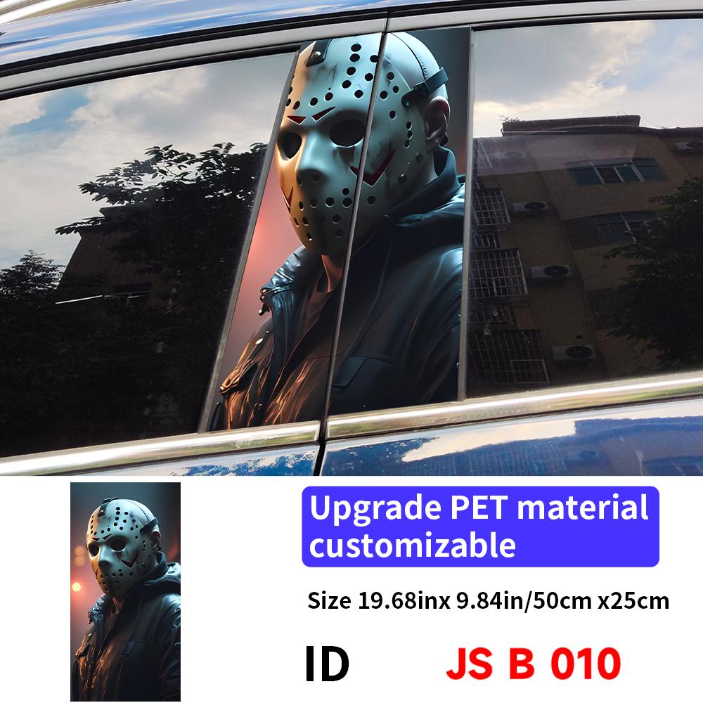 Mask Jason Car Stickers Car B-pillar Vinyl Decals Waterproof Auto Center Pillar Sticker Cover Scratches Vehicle Decor Accessorie