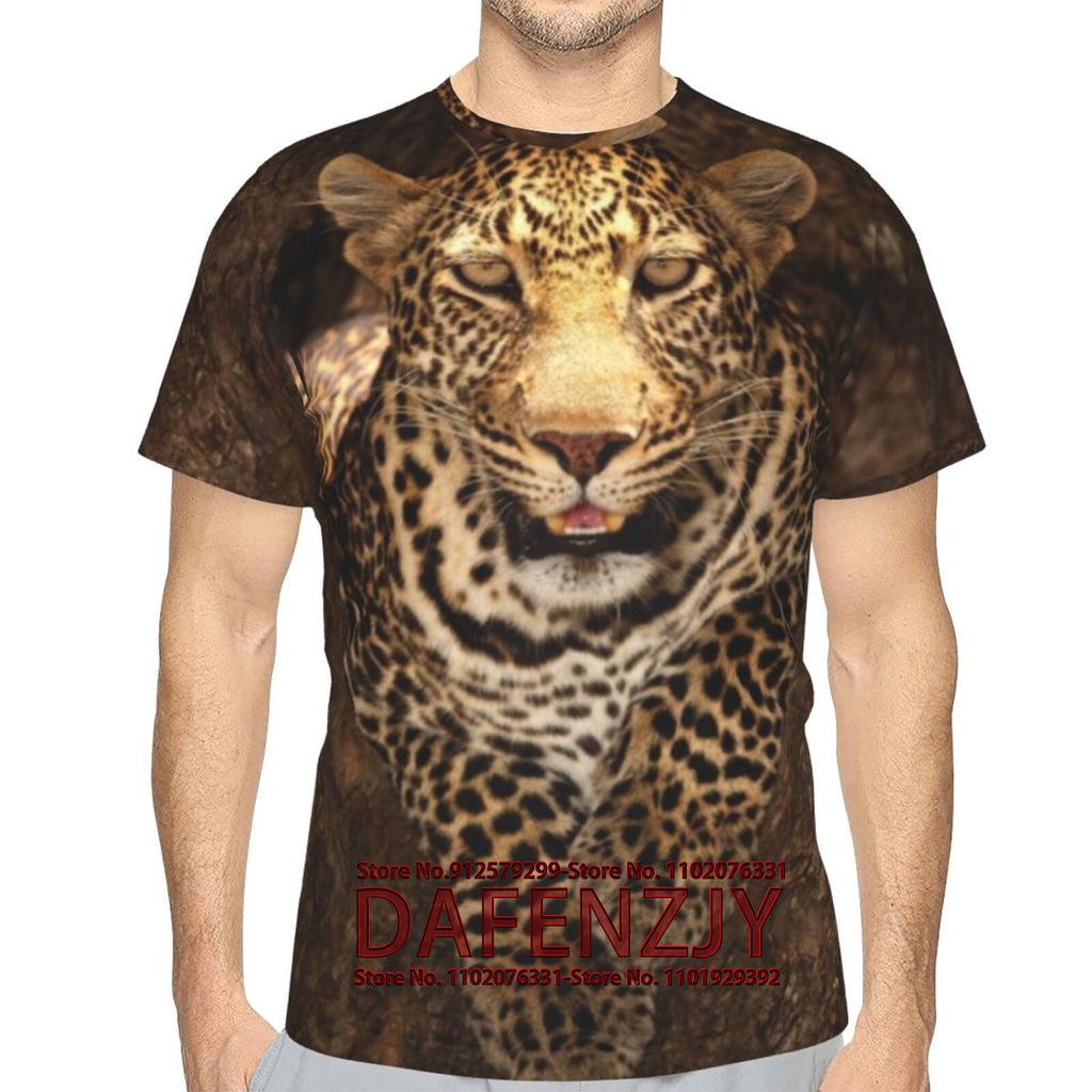 Летний топ с круглым вырезом и 3D принтом животных, тигра, льва, леопарда, модные повседневные футболки с короткими рукавами для мужчин