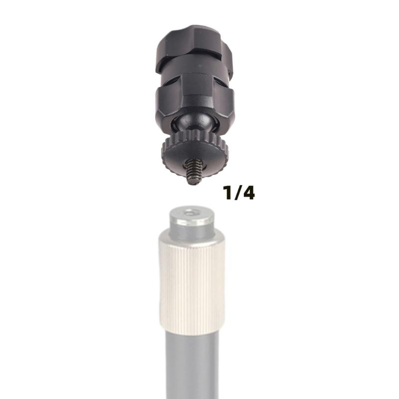 17mm Ball Socket To 1/4-20 Male Thread Adapter For Camera Mounts Phone Holders With 360 Degree Rotating Plastic Connector