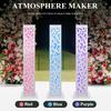 8pcs Wedding Flower Baskets with LED Lights,Hollowed Out Design Outdoor Decor for Birthday Parties,Commercial Opening Ceremonies