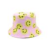 Smiley Face Double-Sided Wearing Bucket Hat Men And Women Street Trend Basin Hat Travel Sunscreen Couple Hat Tide